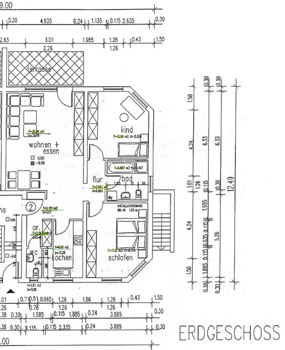 VK-1303 EG-Grundriss mit Bemaung